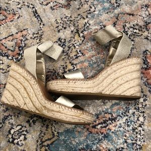 Dolce Vita Gold espadrille wedges